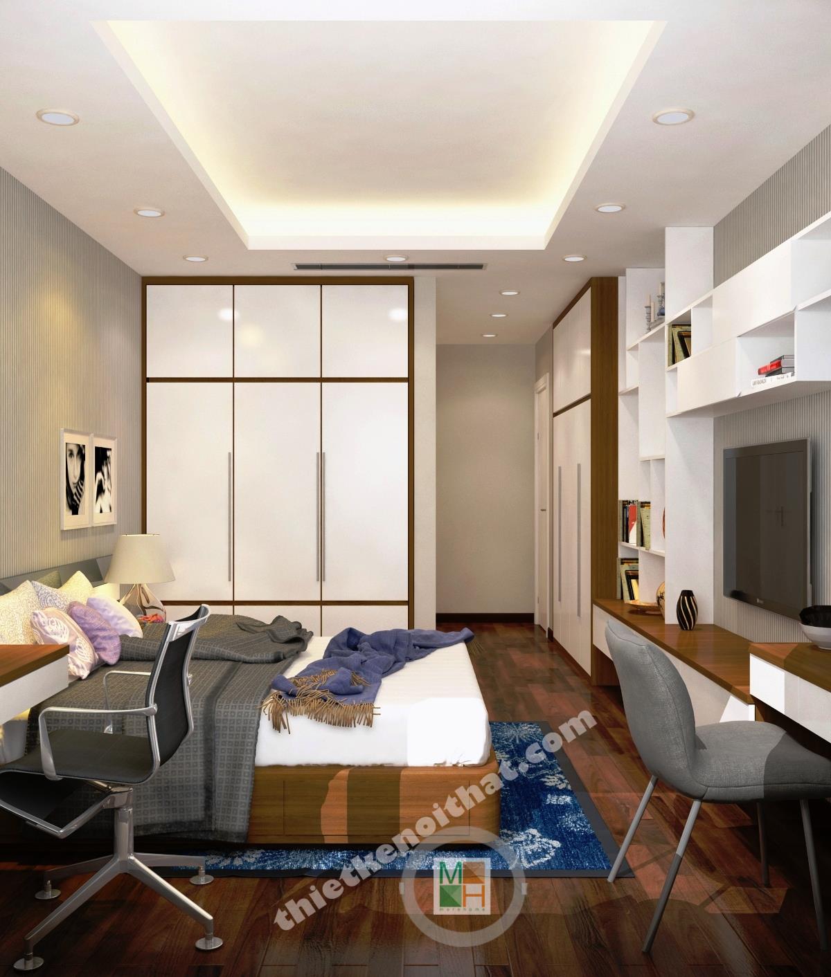 Thi công căn hộ hiện đại nhà anh Thắng tại Mandarin Garden Hòa Phát